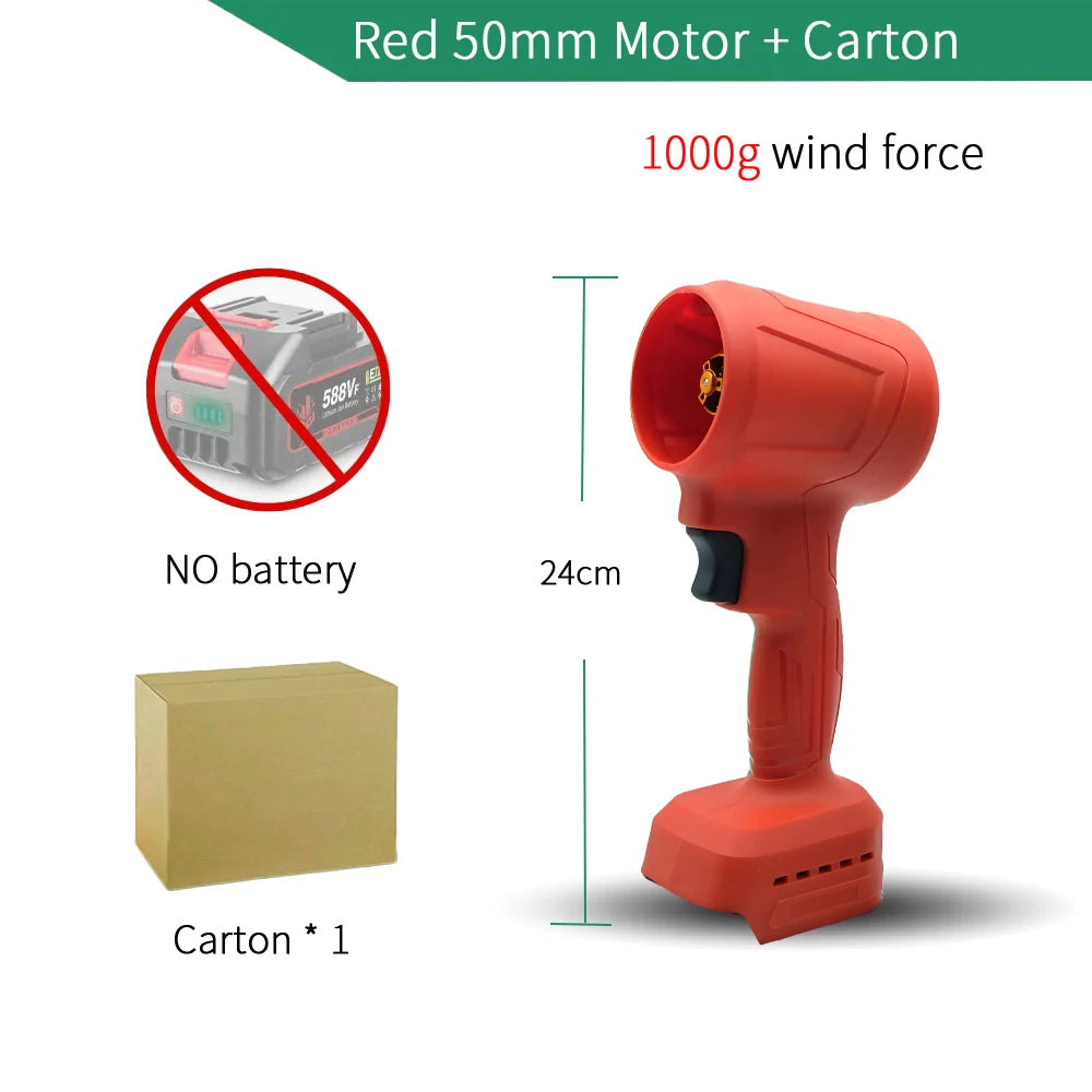 Powerful Brushless Turbo Jet Fan Blower For Car Leaf Snow Compatible Makita Battery