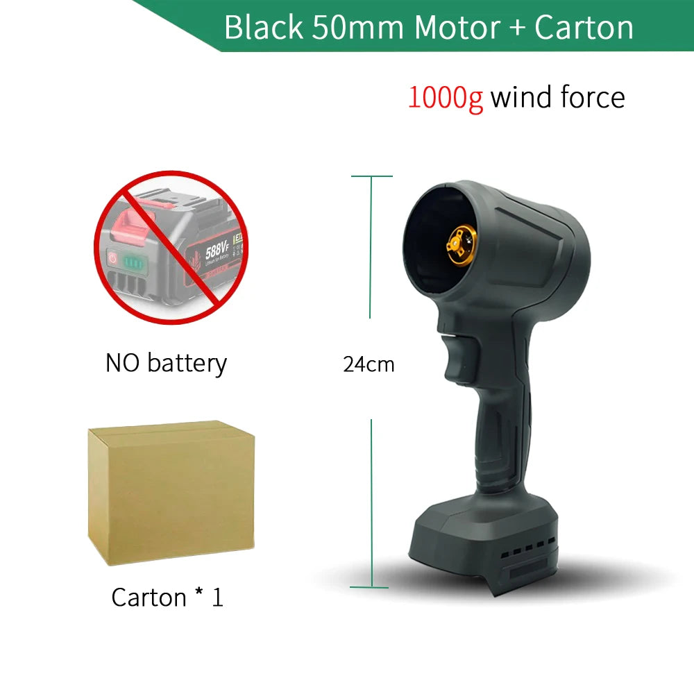 Powerful Brushless Turbo Jet Fan Blower For Car Leaf Snow Compatible Makita Battery