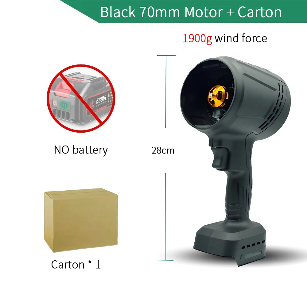 Powerful Brushless Turbo Jet Fan Blower For Car Leaf Snow Compatible Makita Battery
