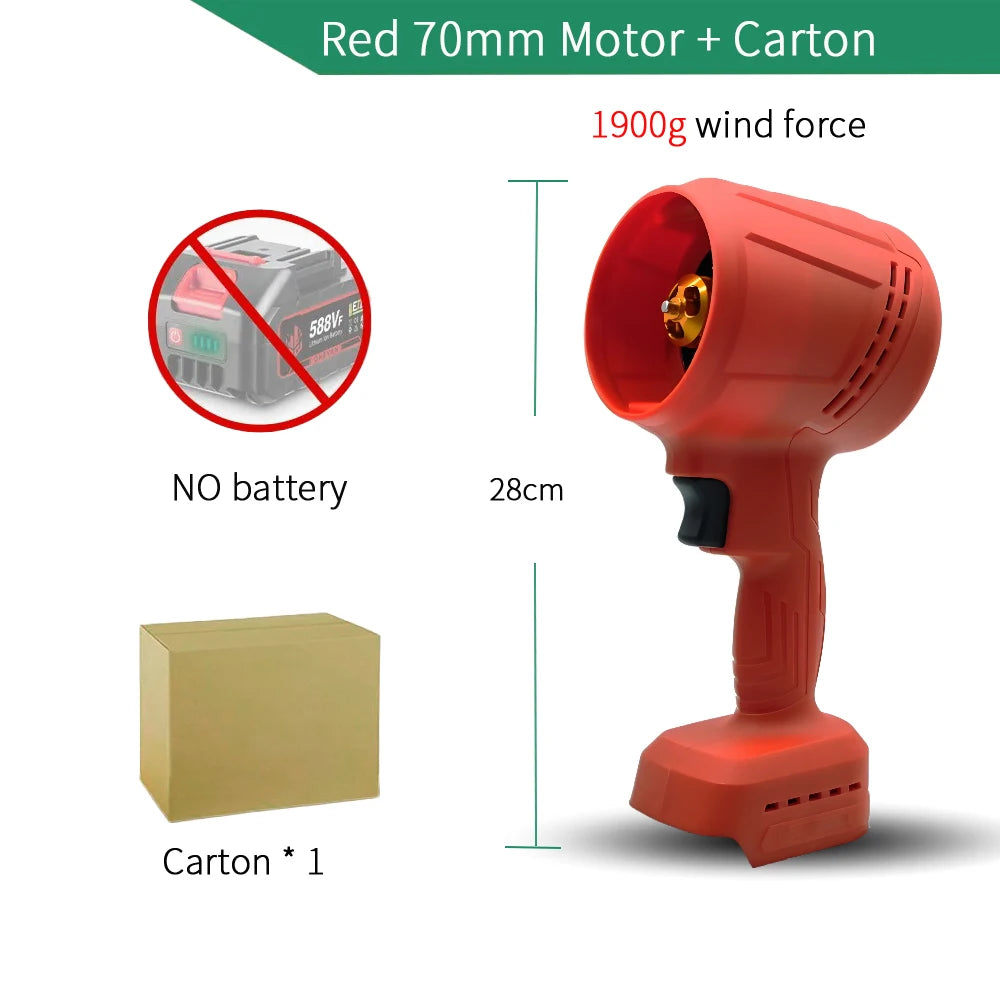 Powerful Brushless Turbo Jet Fan Blower For Car Leaf Snow Compatible Makita Battery