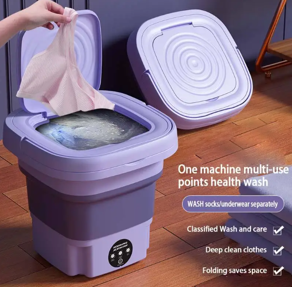 Mini Folding Washing Machine Portable Dryer Travel Laundry