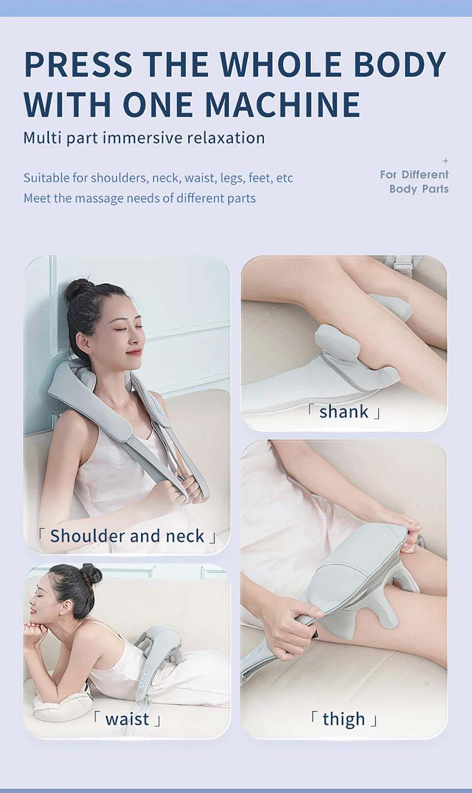 Multifunctional Neck And Shoulder Massager Electric Shiatsu Infrared Therapy