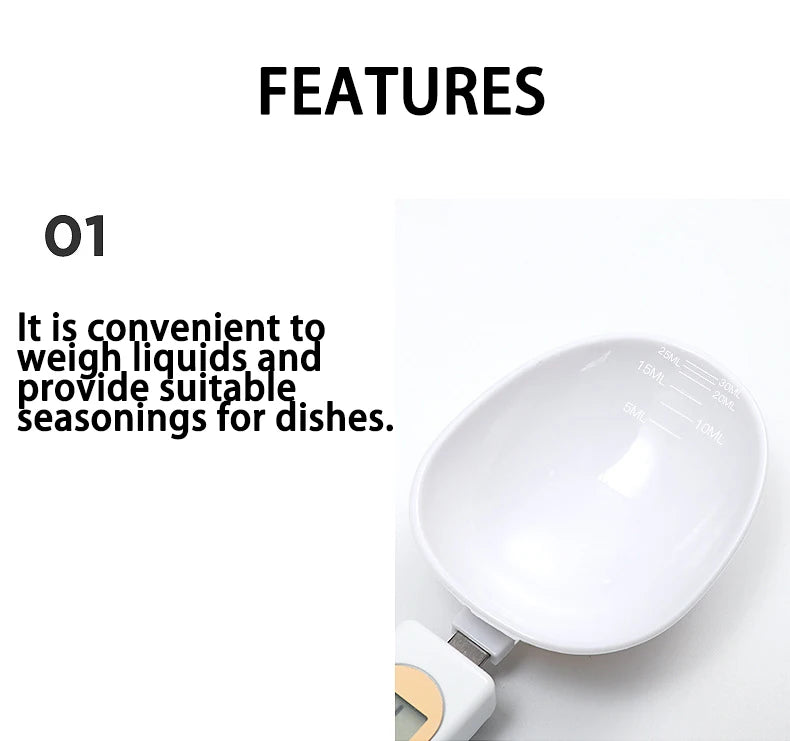 Electronic Kitchen Scale Digital Measuring Spoon High Precision Food Scale