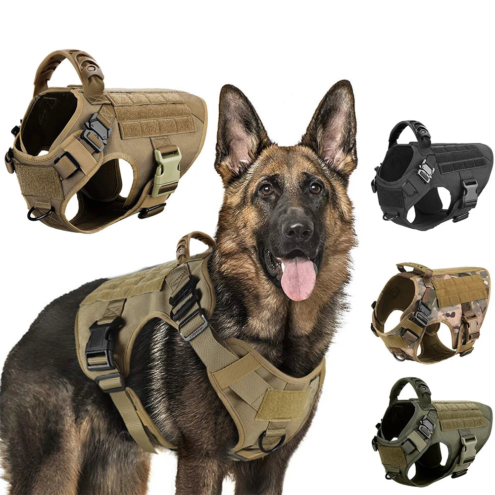 Military Tactical Dog Harness For German Shepherd Malinois French Bulldog