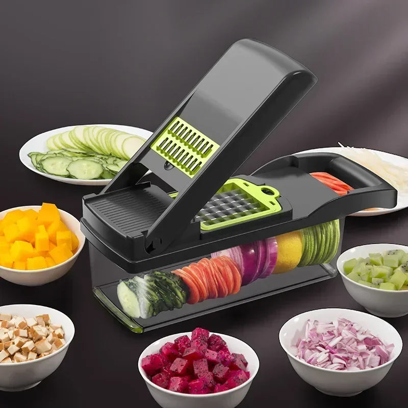 Multifunctional Vegetable Chopper 14 In 1 Food Slicer Dicer Tool