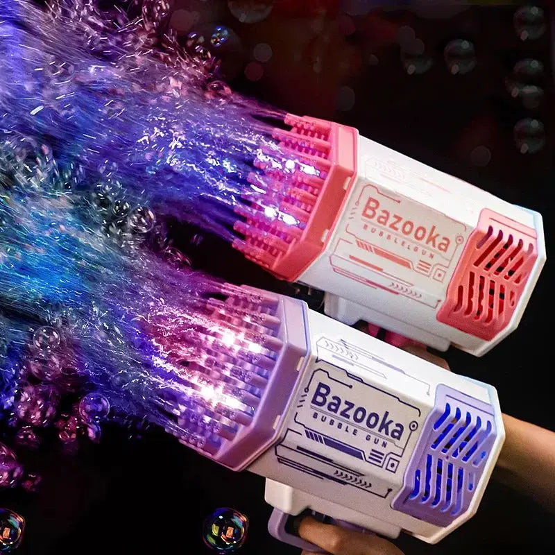 Bubble Gun With 69 Holes For Fun Colorful Bubble Play