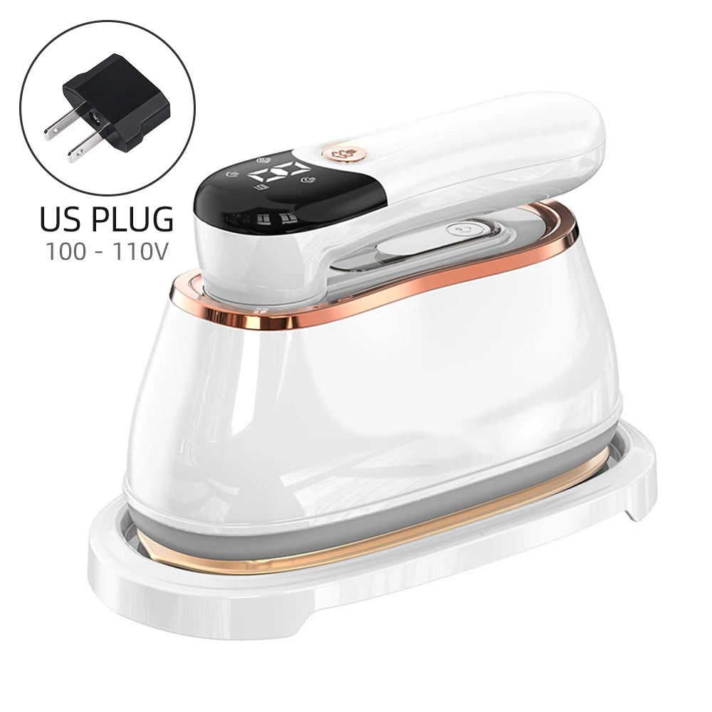 Steam Iron For Clothes Portable Handheld 1200W With Fast Heating And Folding Handle