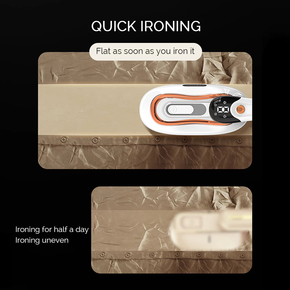 Steam Iron For Clothes Portable Handheld 1200W With Fast Heating And Folding Handle