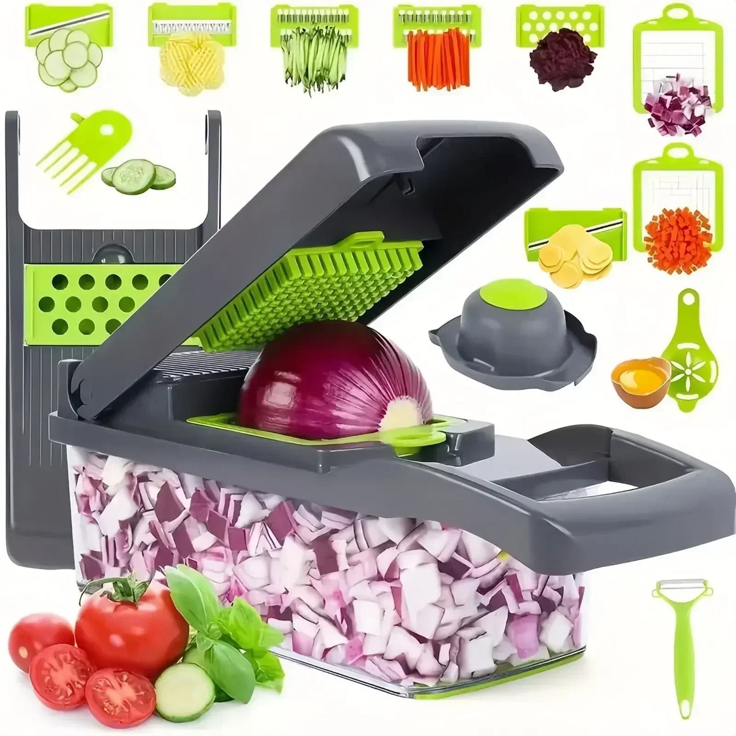 Multifunctional Vegetable Chopper 14 In 1 Food Slicer Dicer Tool