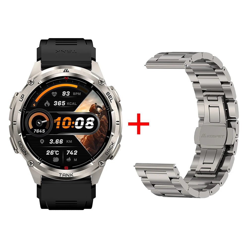 KOSPET TANK T3 Ultra 2 GPS Smartwatch | 60 Tage Akku, AMOLED, 5ATM, IP69K