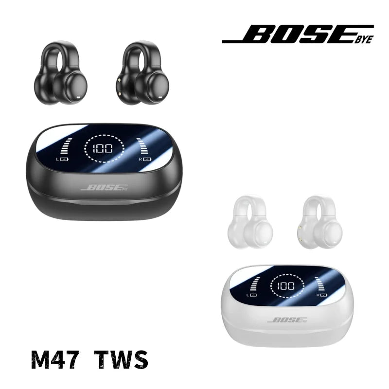 Wireless Bluetooth Earbuds With Noise Reduction Bone Conduction Mic For Sport Use