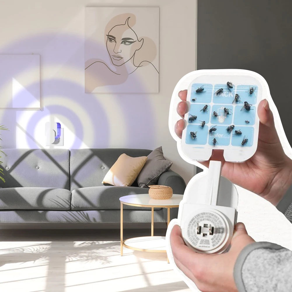 Indoor Electric Mosquito Killer Flying Insect Trap with UV Light and Sticky Pads