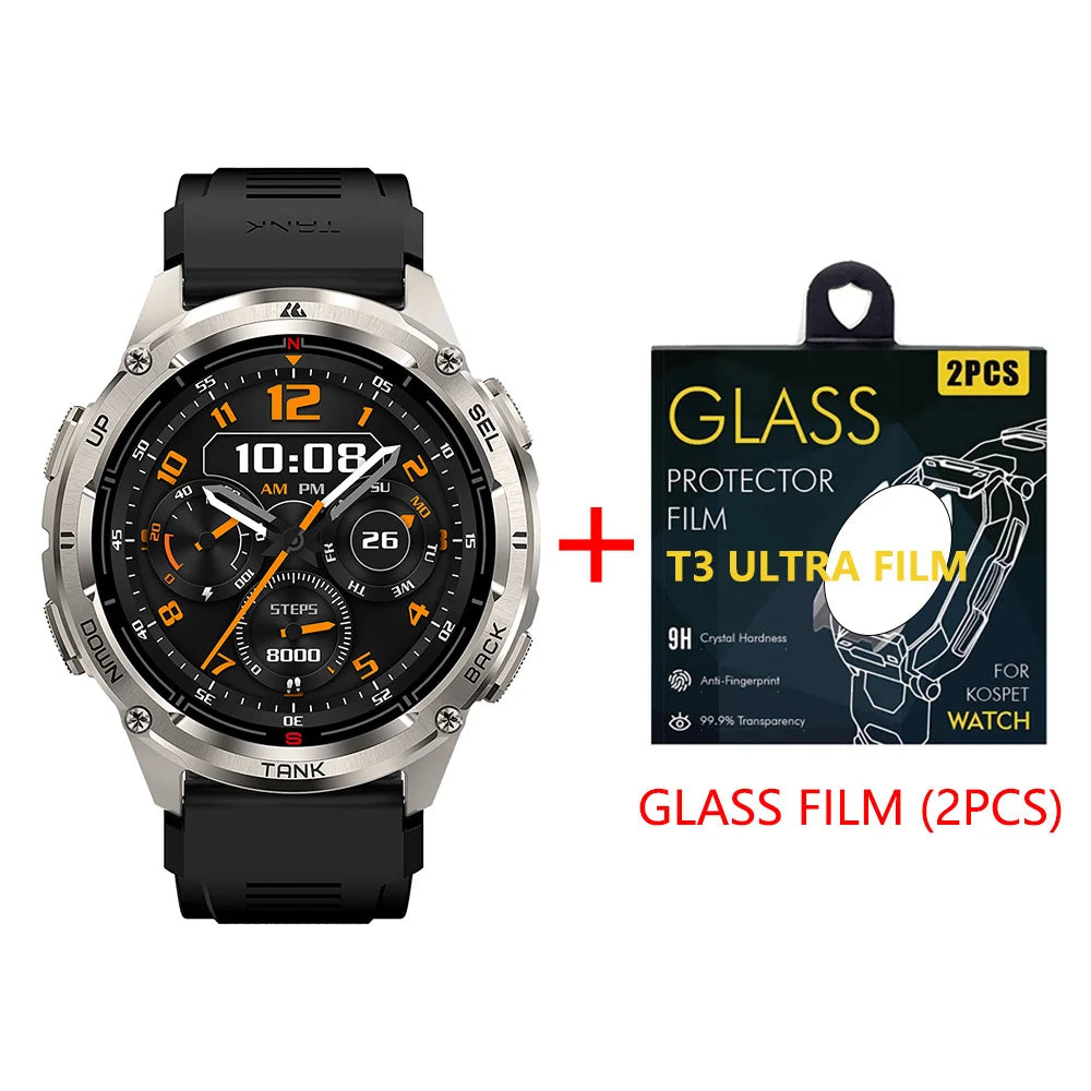KOSPET TANK T3 Ultra 2 GPS Smartwatch | 60 Tage Akku, AMOLED, 5ATM, IP69K