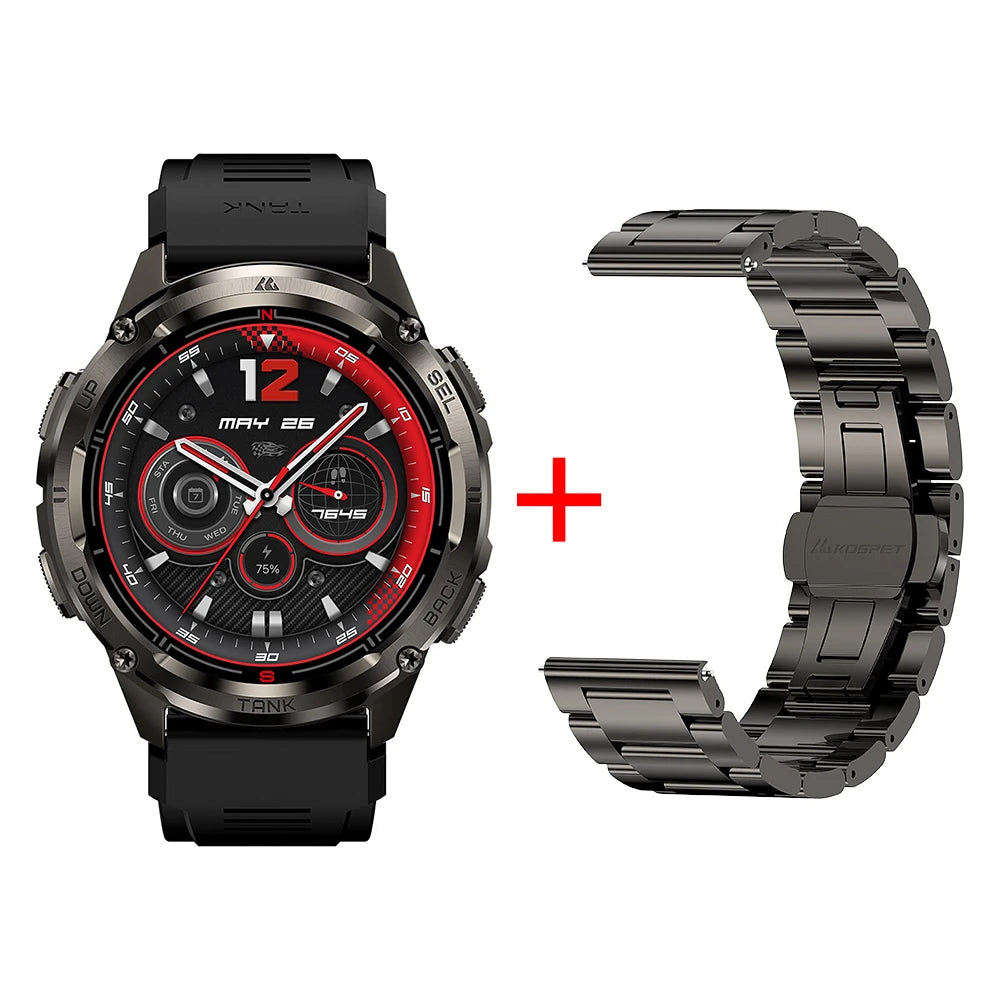 KOSPET TANK T3 Ultra 2 GPS Smartwatch | 60 Tage Akku, AMOLED, 5ATM, IP69K