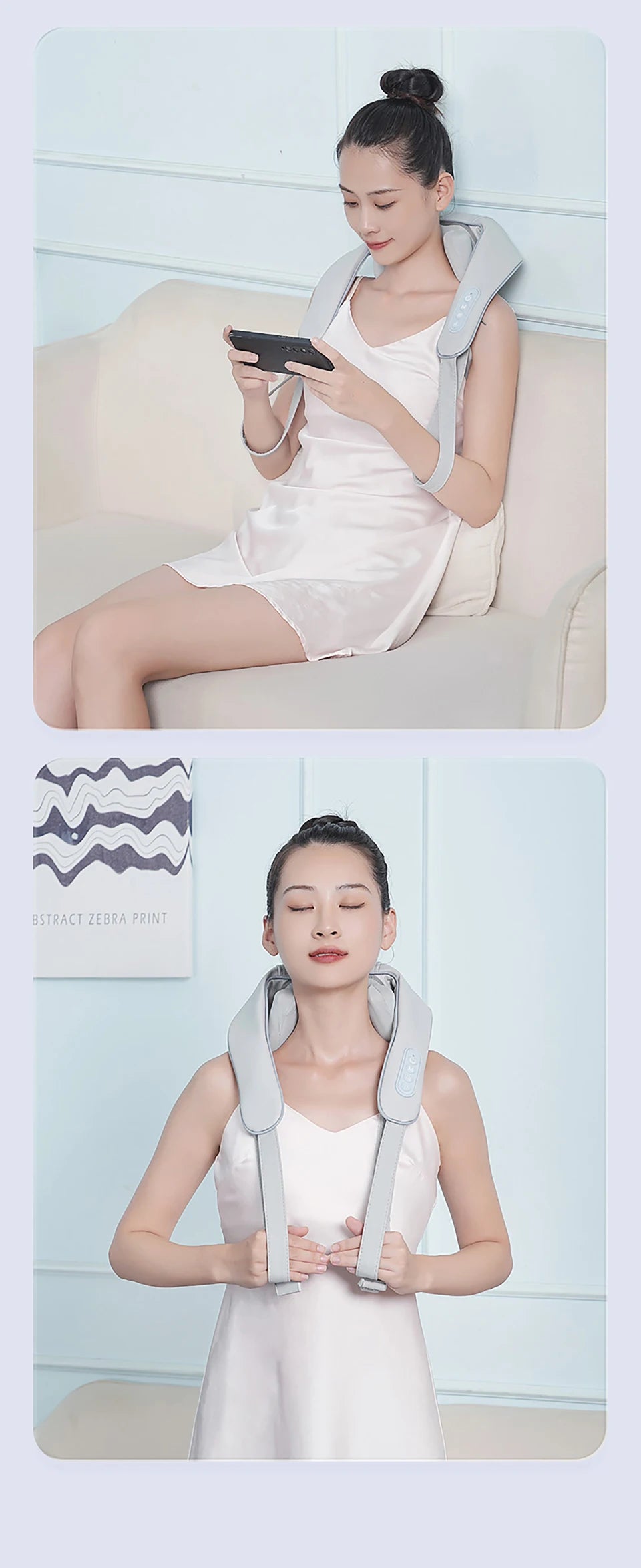 Multifunctional Neck And Shoulder Massager Electric Shiatsu Infrared Therapy
