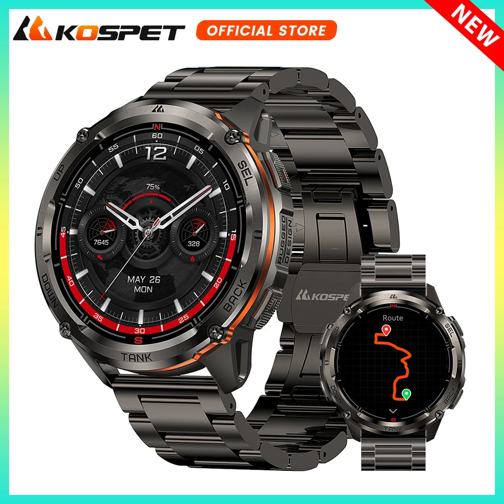 KOSPET TANK T3 Ultra 2 GPS Smartwatch | 60 Tage Akku, AMOLED, 5ATM, IP69K