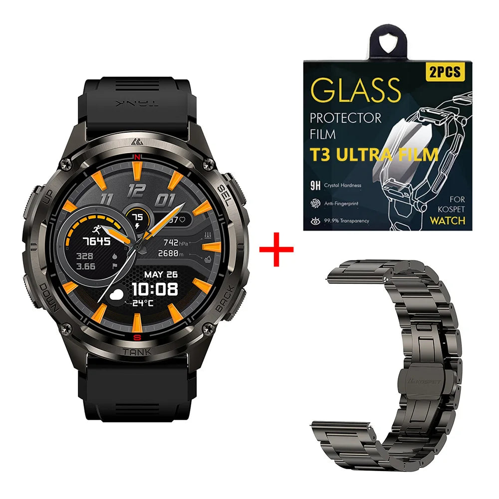 KOSPET TANK T3 Ultra 2 GPS Smartwatch | 60 Tage Akku, AMOLED, 5ATM, IP69K