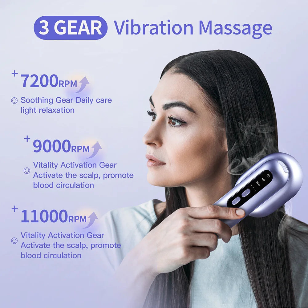 Innovative Hair Care Spray Comb With Vibrating Scalp Massager And Atomizing Applicator