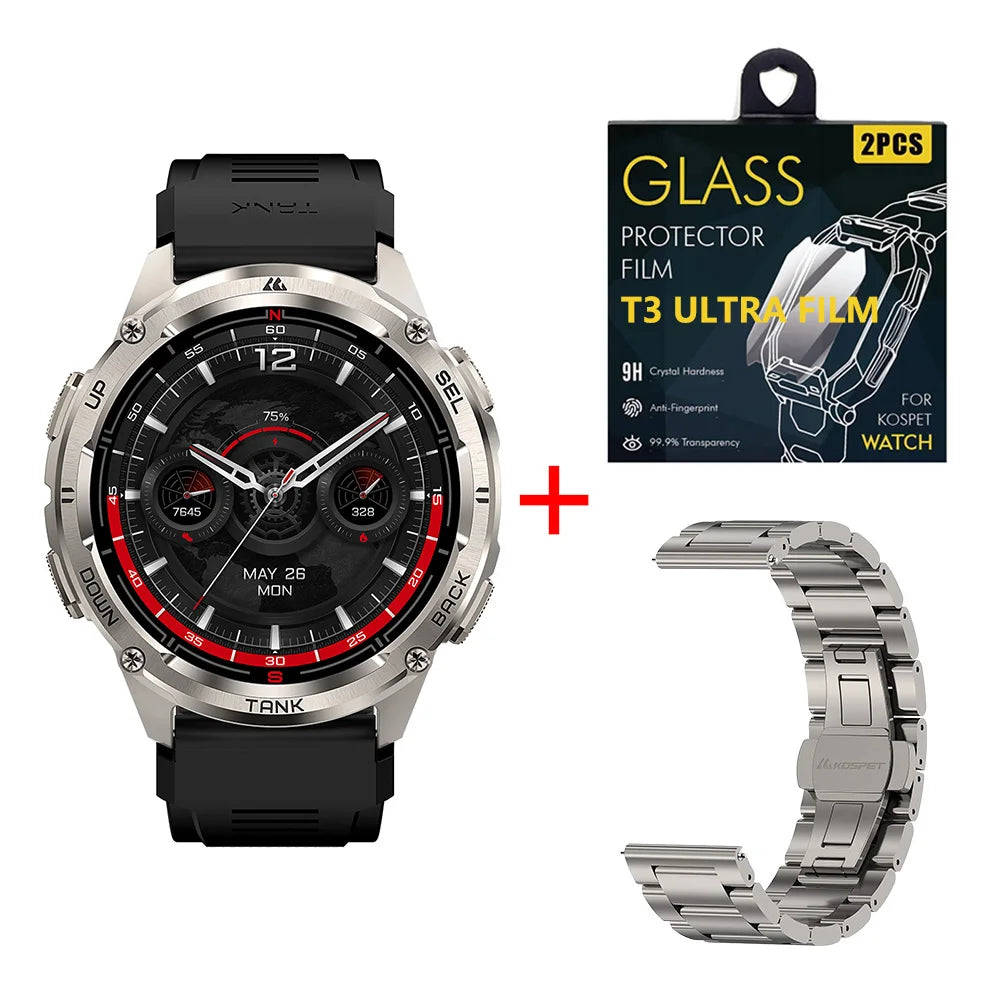 KOSPET TANK T3 Ultra 2 GPS Smartwatch | 60 Tage Akku, AMOLED, 5ATM, IP69K