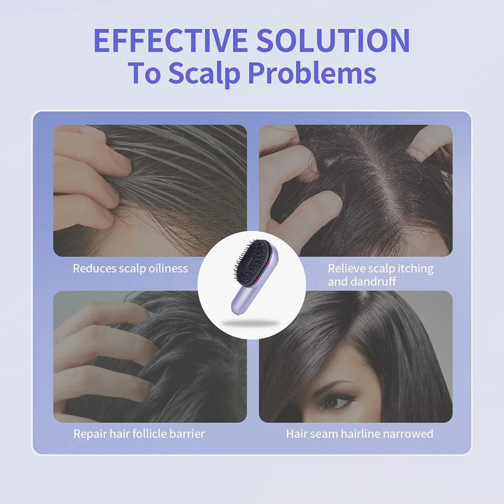 Innovative Hair Care Spray Comb With Vibrating Scalp Massager And Atomizing Applicator