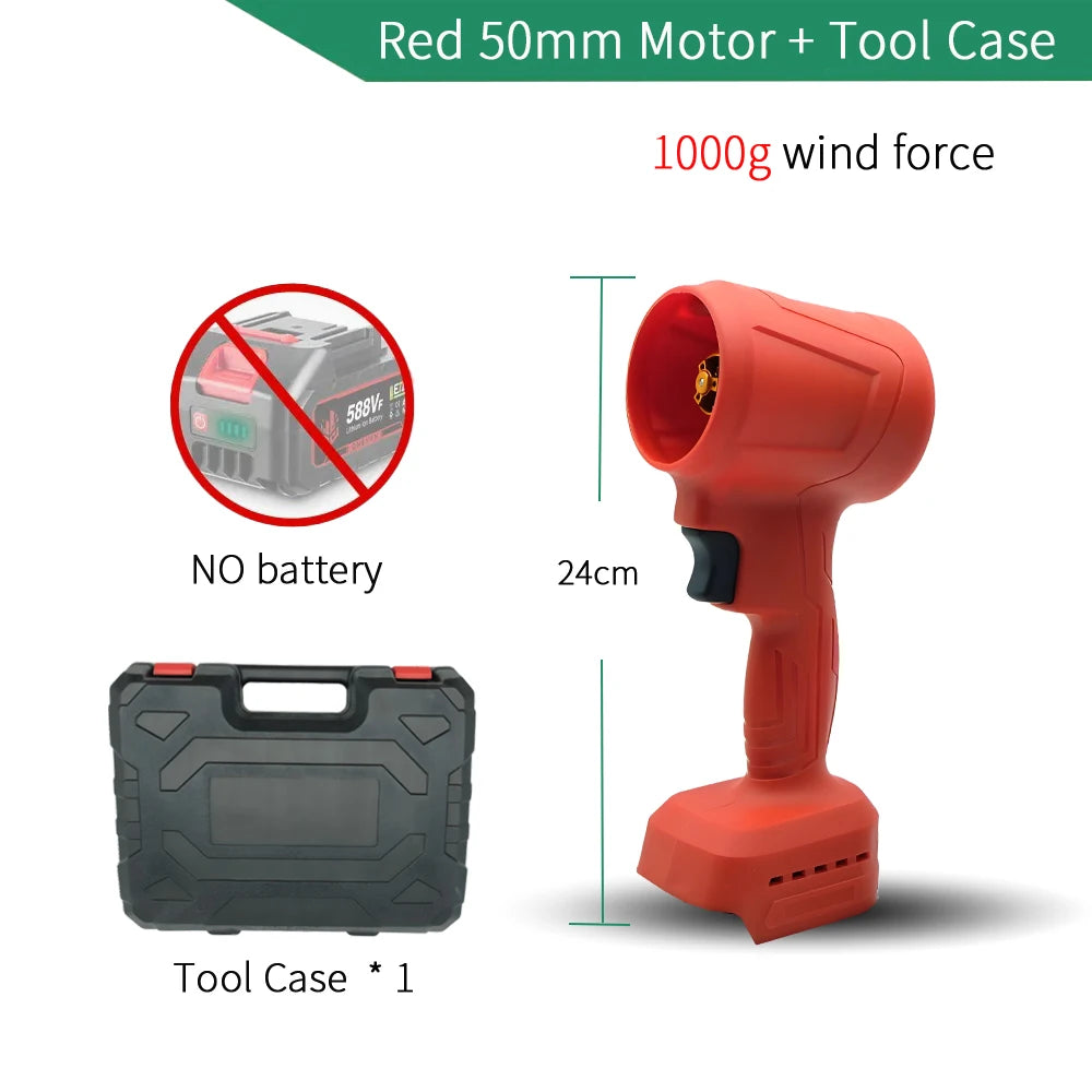 Powerful Brushless Turbo Jet Fan Blower For Car Leaf Snow Compatible Makita Battery