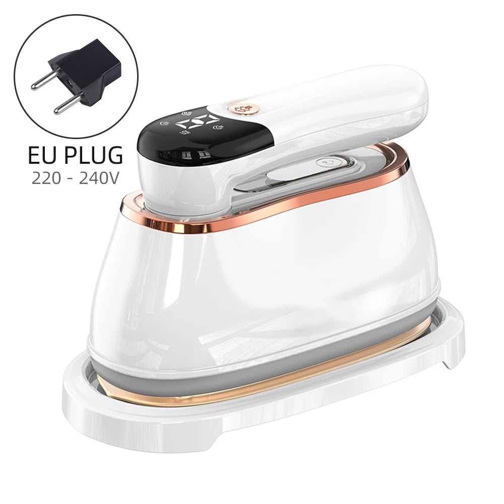 Steam Iron For Clothes Portable Handheld 1200W With Fast Heating And Folding Handle