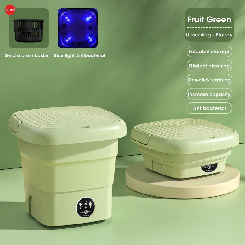 Mini Folding Washing Machine Portable Dryer Travel Laundry