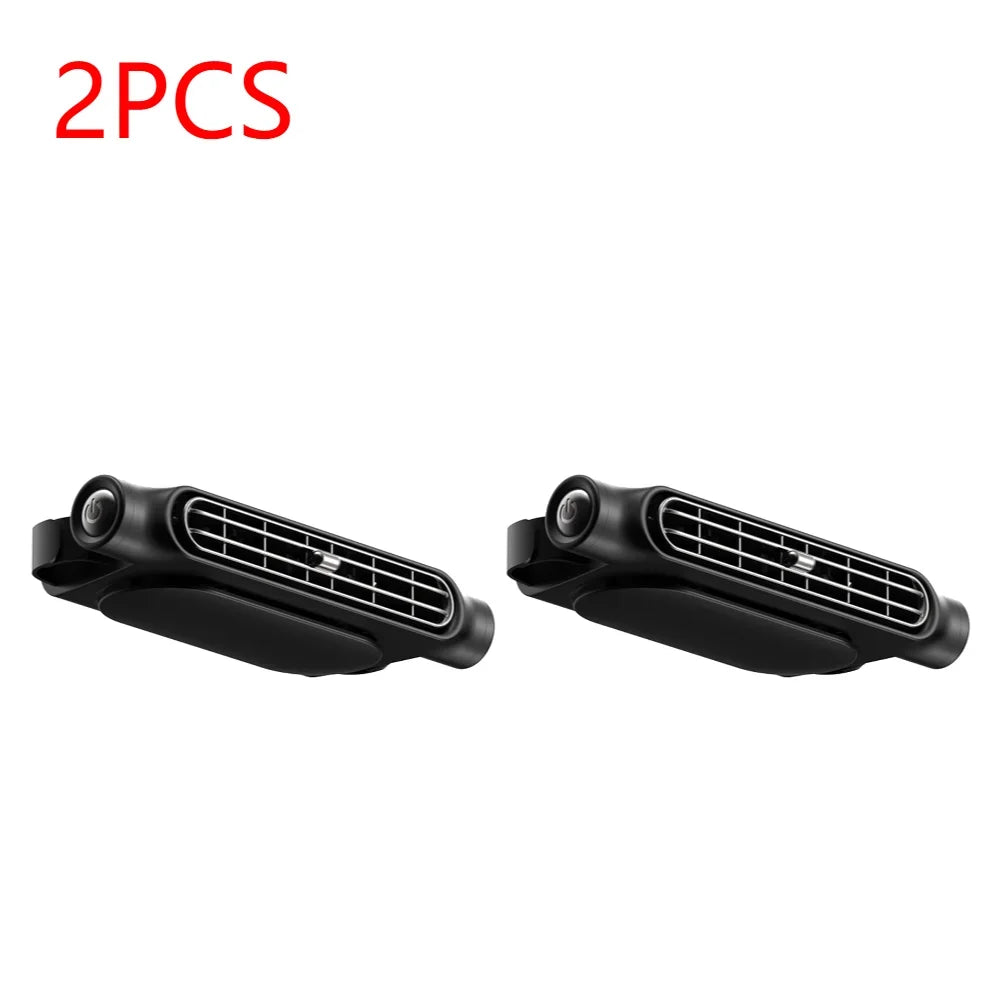 Portable Car Rear Seat Cooling Fan 3 Speeds USB Adjustable Airflow for Hot Weather