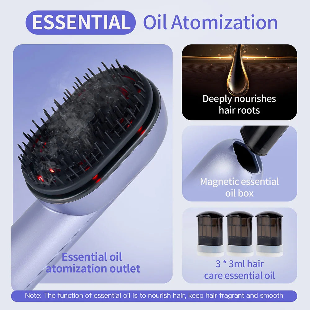 Innovative Hair Care Spray Comb With Vibrating Scalp Massager And Atomizing Applicator