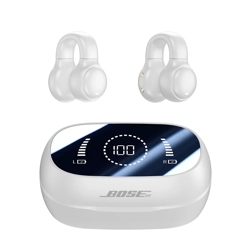 Wireless Bluetooth Earbuds With Noise Reduction Bone Conduction Mic For Sport Use