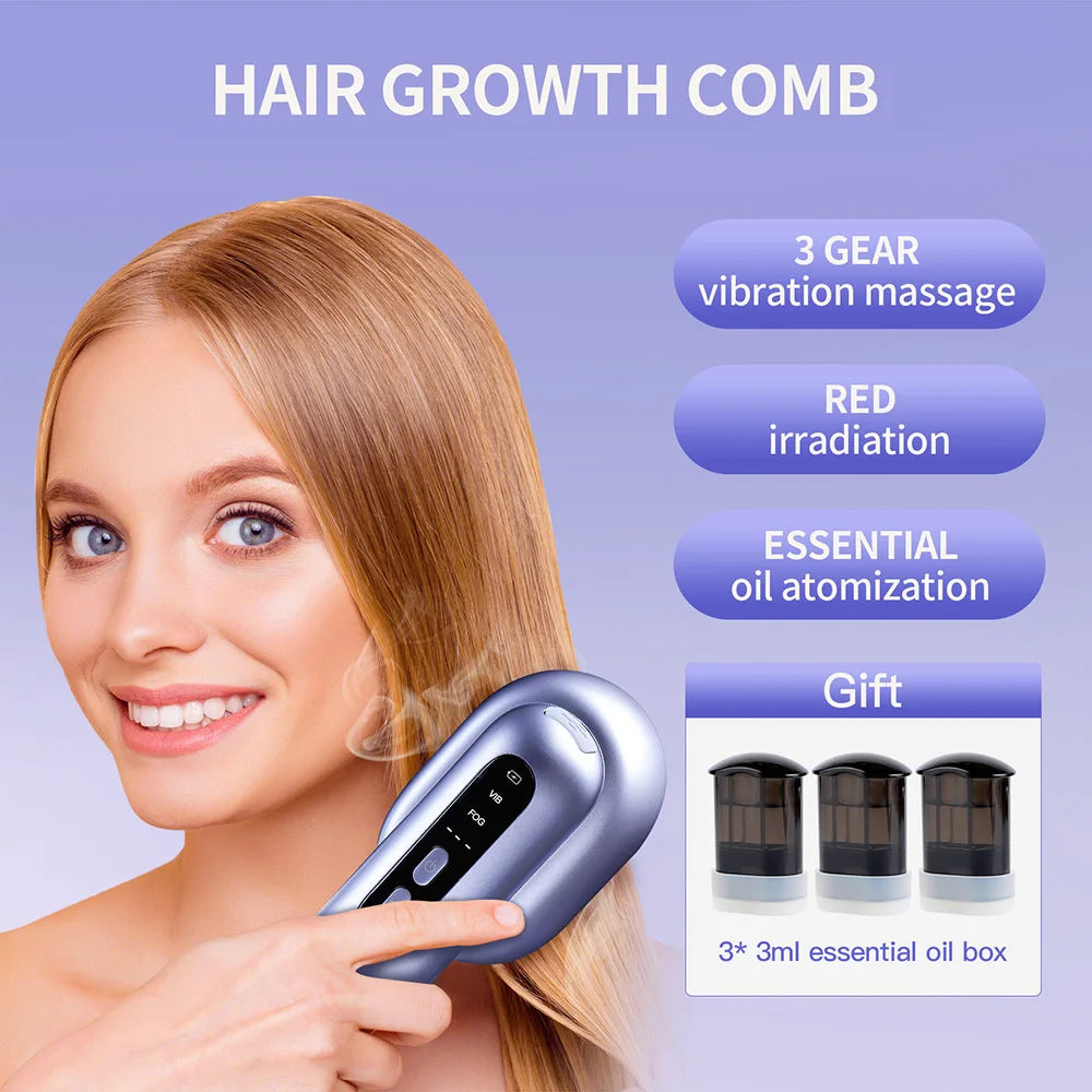 Innovative Hair Care Spray Comb With Vibrating Scalp Massager And Atomizing Applicator