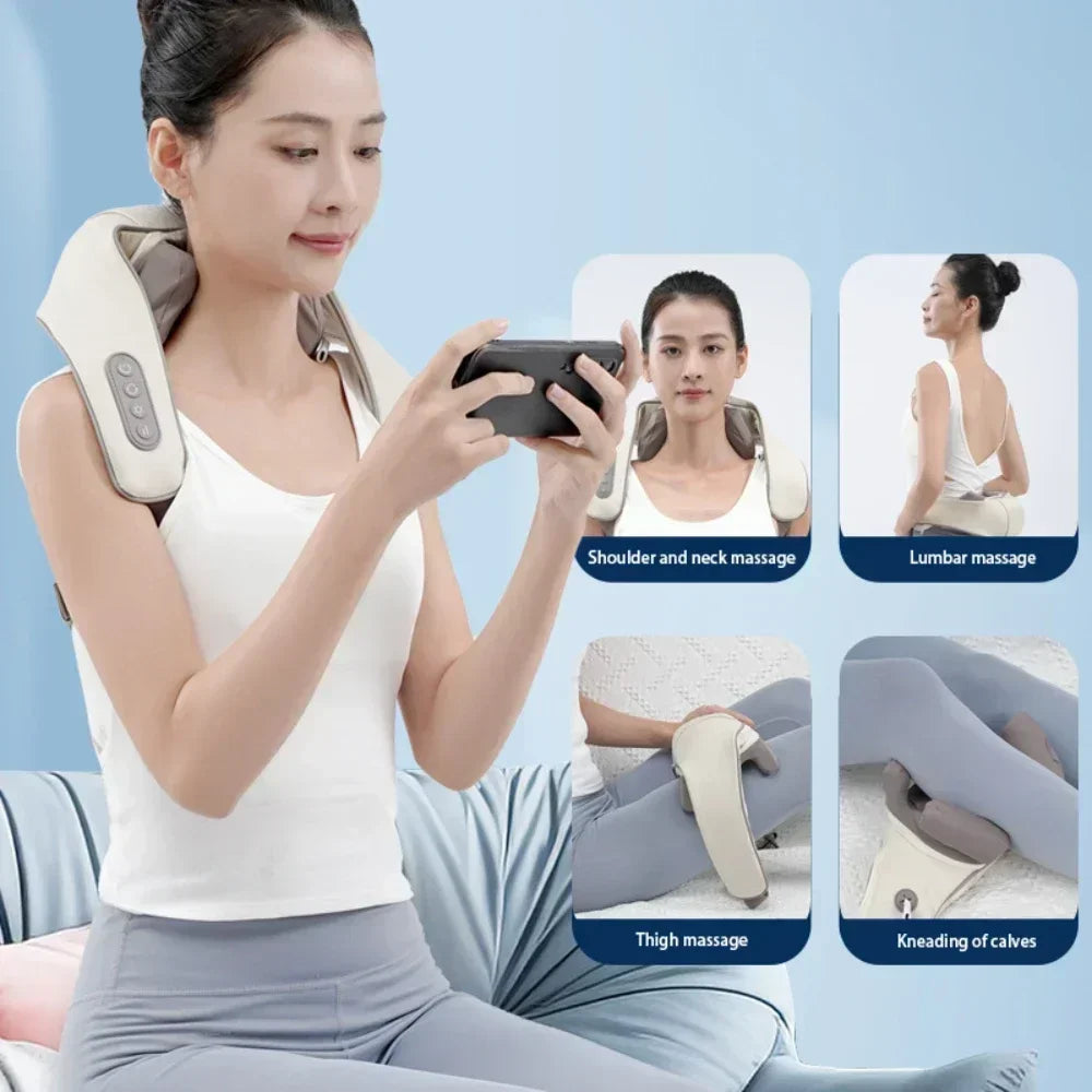 New Portable Mini Shiatsu Massage Shawl For Trapezius Muscle Relaxation