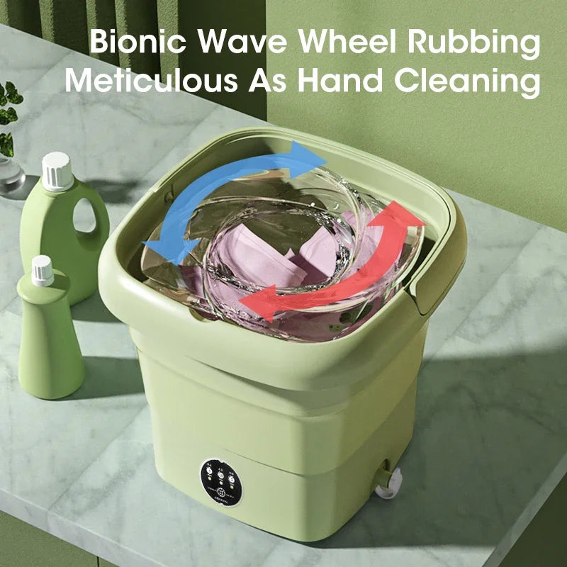 Mini Folding Washing Machine Portable Dryer Travel Laundry