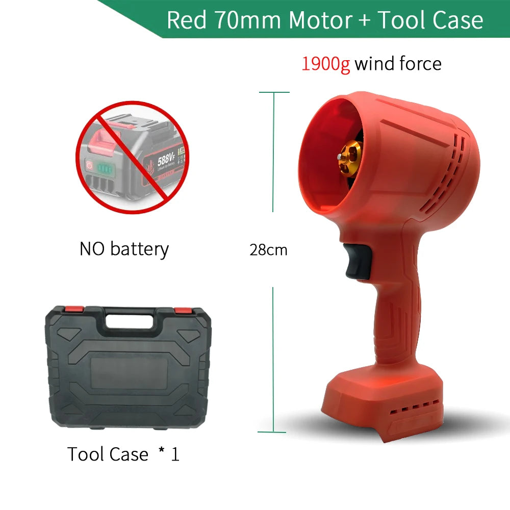 Powerful Brushless Turbo Jet Fan Blower For Car Leaf Snow Compatible Makita Battery
