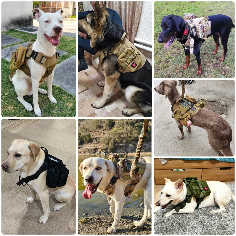 Military Tactical Dog Harness For German Shepherd Malinois French Bulldog