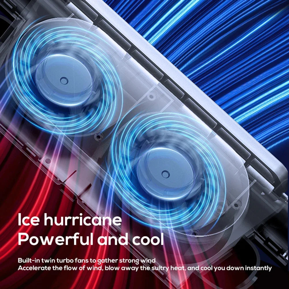 Portable Car Rear Seat Cooling Fan 3 Speeds USB Adjustable Airflow for Hot Weather