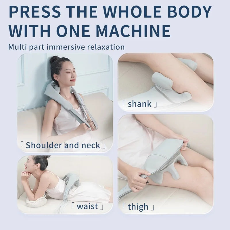 Multifunctional Neck And Shoulder Massager Electric Shiatsu Infrared Therapy