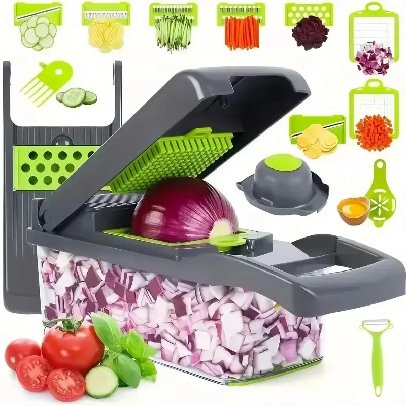 Multifunctional Vegetable Chopper 14 In 1 Food Slicer Dicer Tool