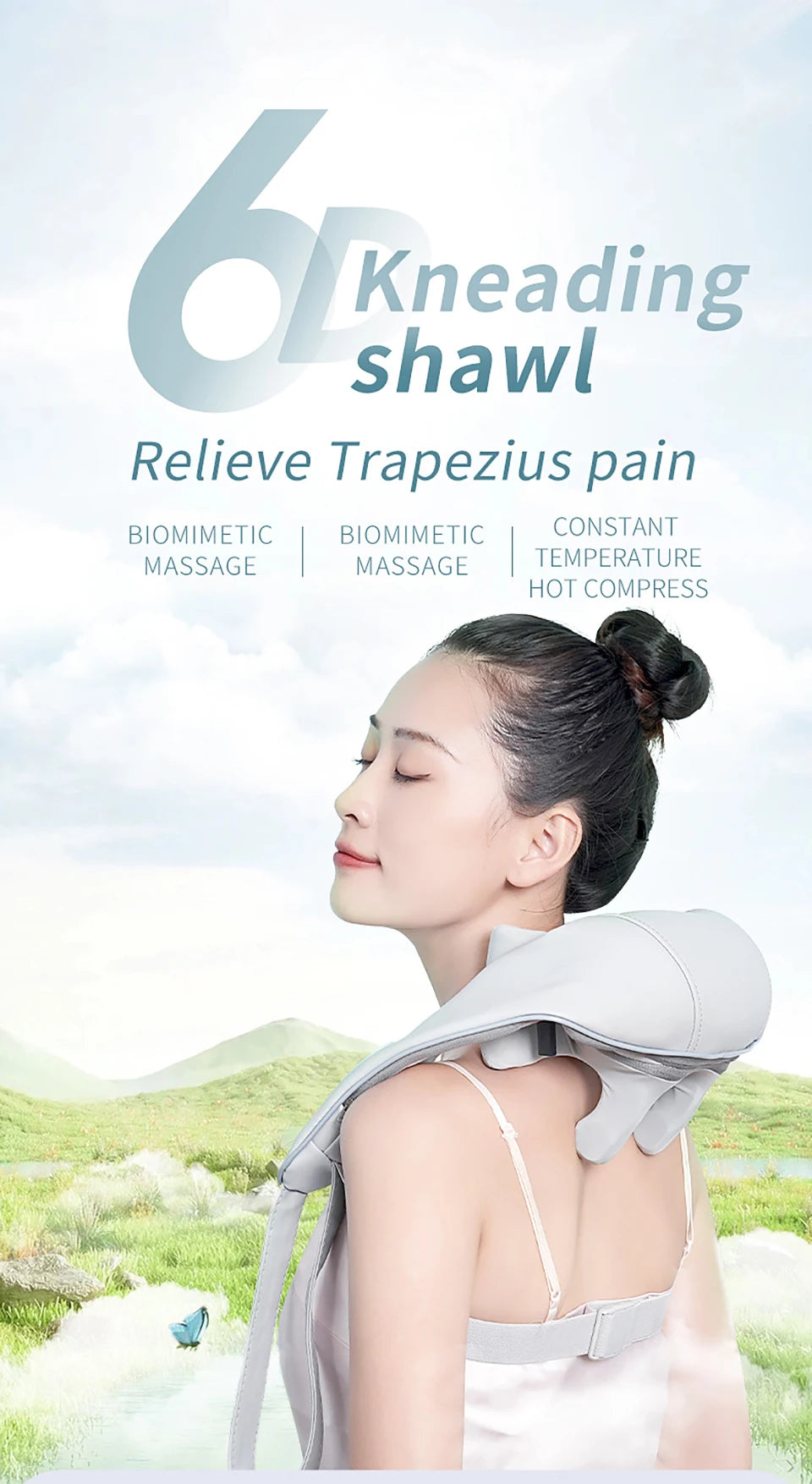 Multifunctional Neck And Shoulder Massager Electric Shiatsu Infrared Therapy