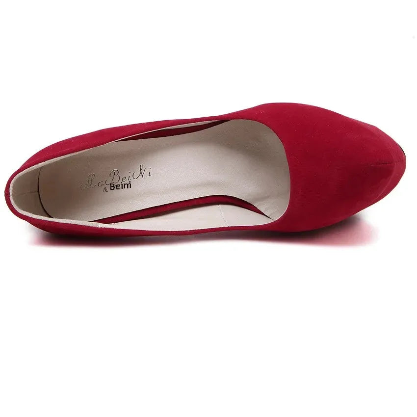 Fashionable Waterproof Women Shoes Ultra High Heel Microfiber Spring Autumn