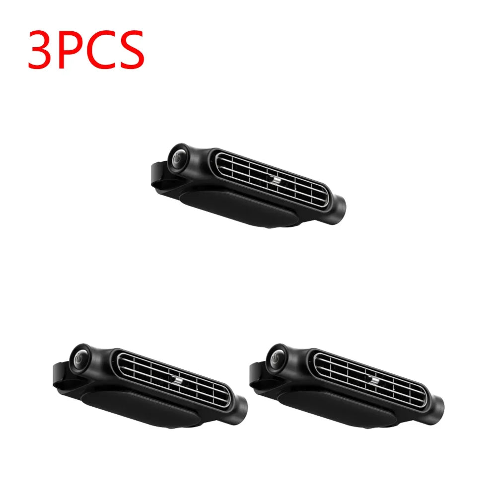Portable Car Rear Seat Cooling Fan 3 Speeds USB Adjustable Airflow for Hot Weather