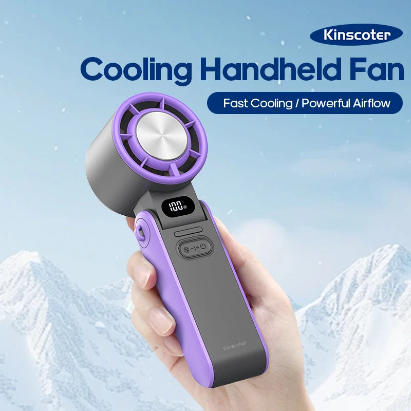 Mini Portable Turbo Fan Rechargeable 3600mAh High Speed Handheld Cooler