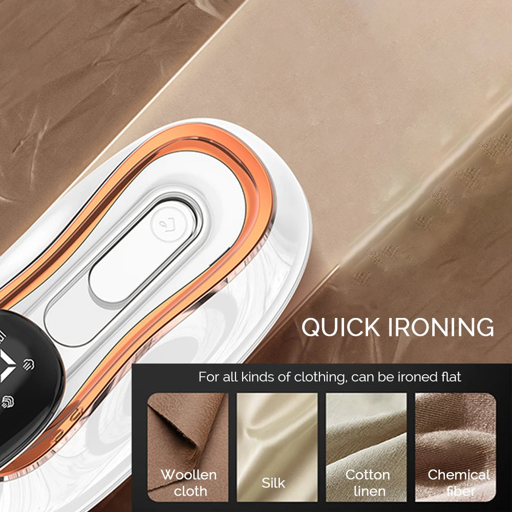 Steam Iron For Clothes Portable Handheld 1200W With Fast Heating And Folding Handle