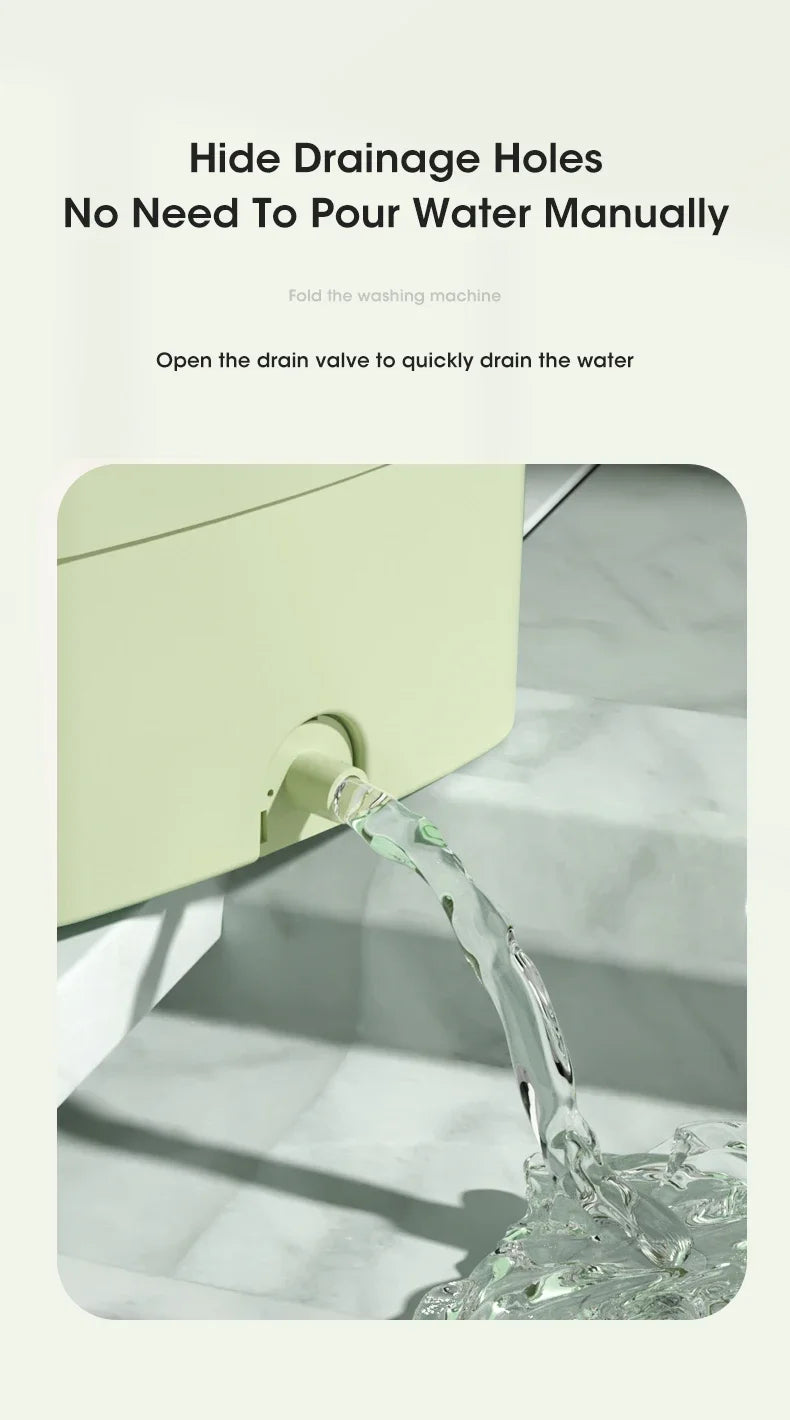 Mini Folding Washing Machine Portable Dryer Travel Laundry