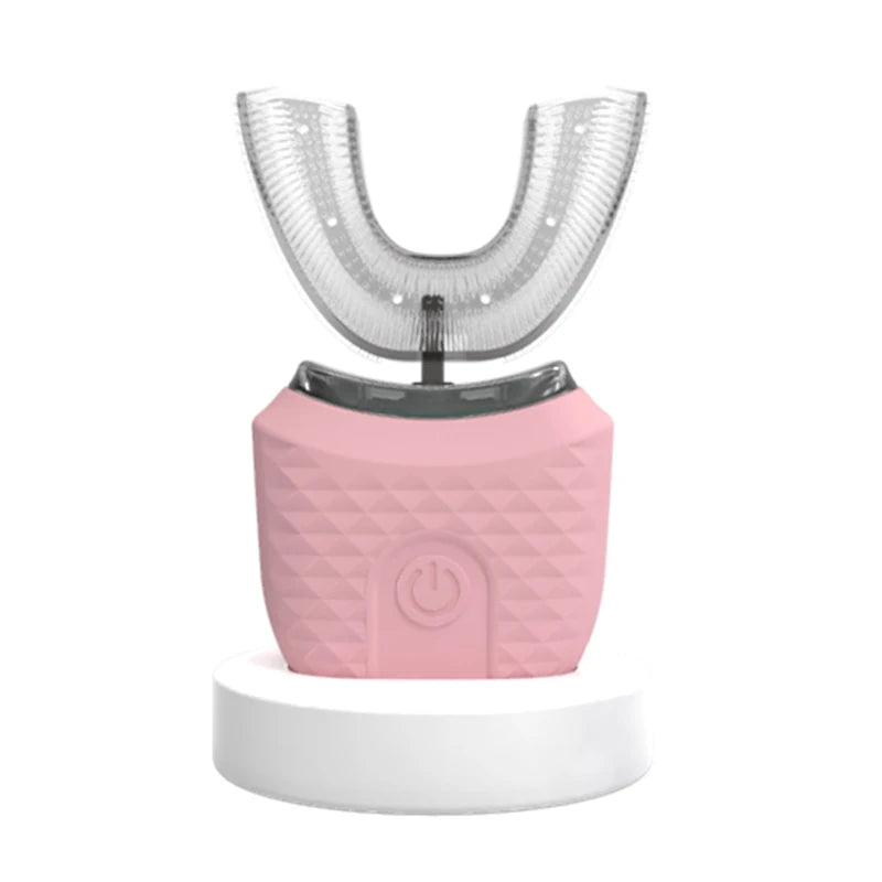 U Shaped Automatic 360 Degrees Ultrasonic Toothbrush Whitening Silicone