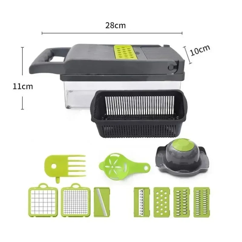 Multifunctional Vegetable Chopper 14 In 1 Food Slicer Dicer Tool
