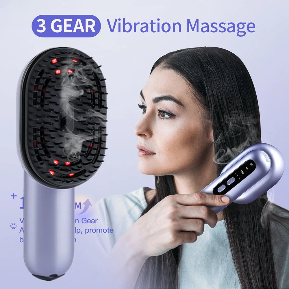 Innovative Hair Care Spray Comb With Vibrating Scalp Massager And Atomizing Applicator
