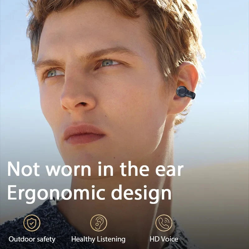 Wireless Bluetooth Earbuds With Noise Reduction Bone Conduction Mic For Sport Use