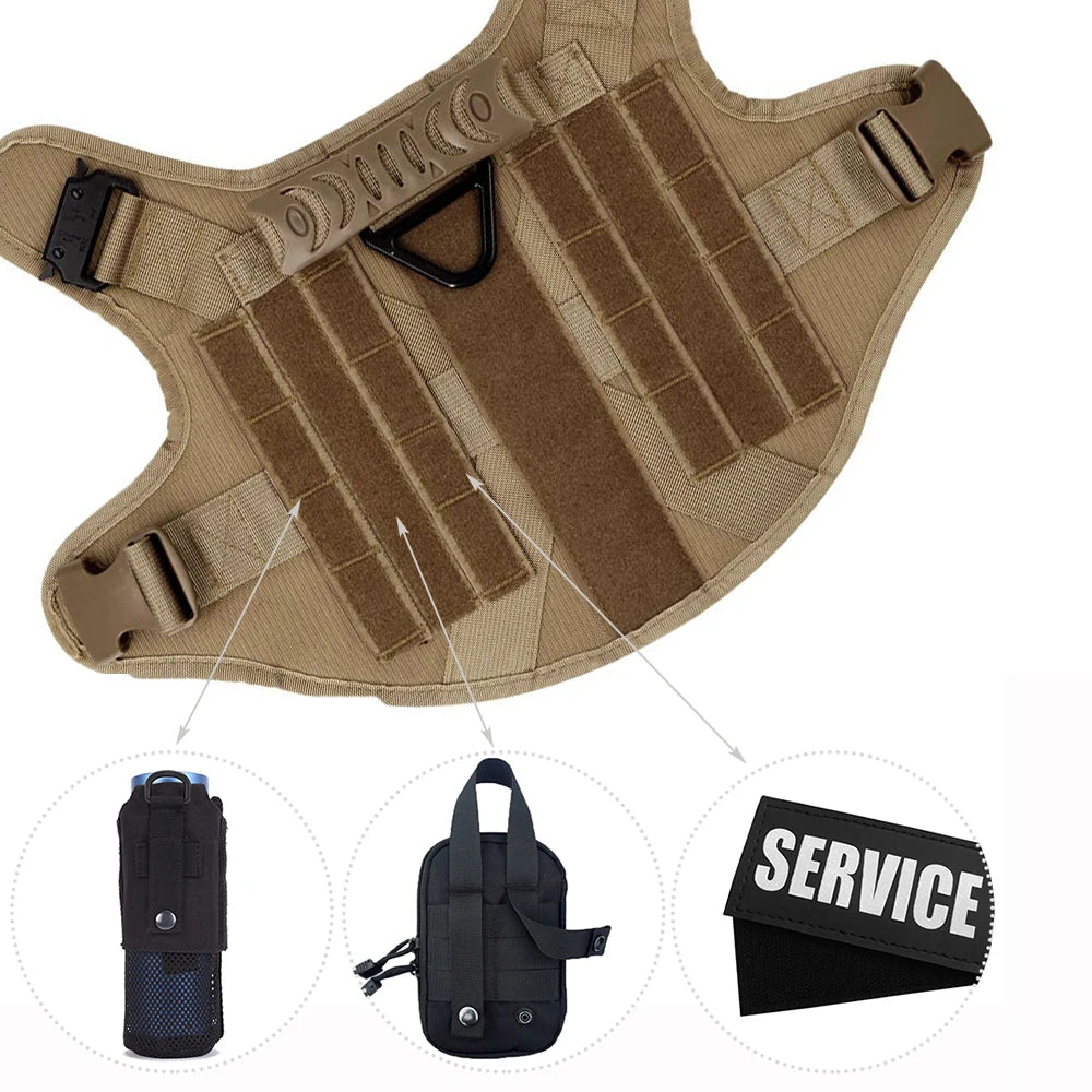 Military Tactical Dog Harness For German Shepherd Malinois French Bulldog