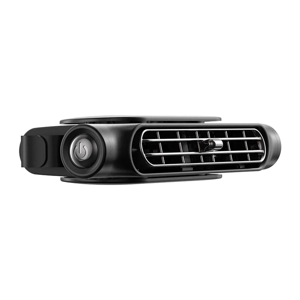 Portable Car Rear Seat Cooling Fan 3 Speeds USB Adjustable Airflow for Hot Weather